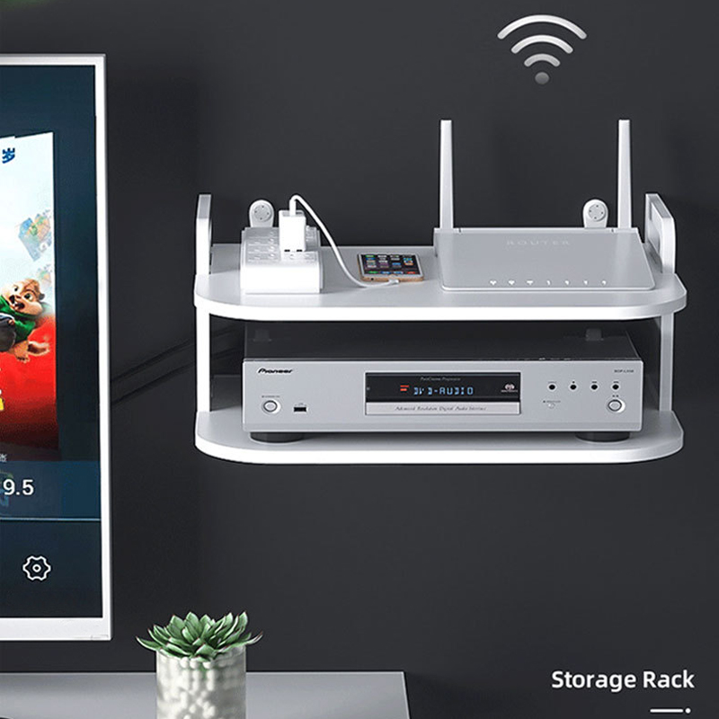 Rak Penyimpanan Kabel Router y - Desk Setup With Tv ulasan dan harga