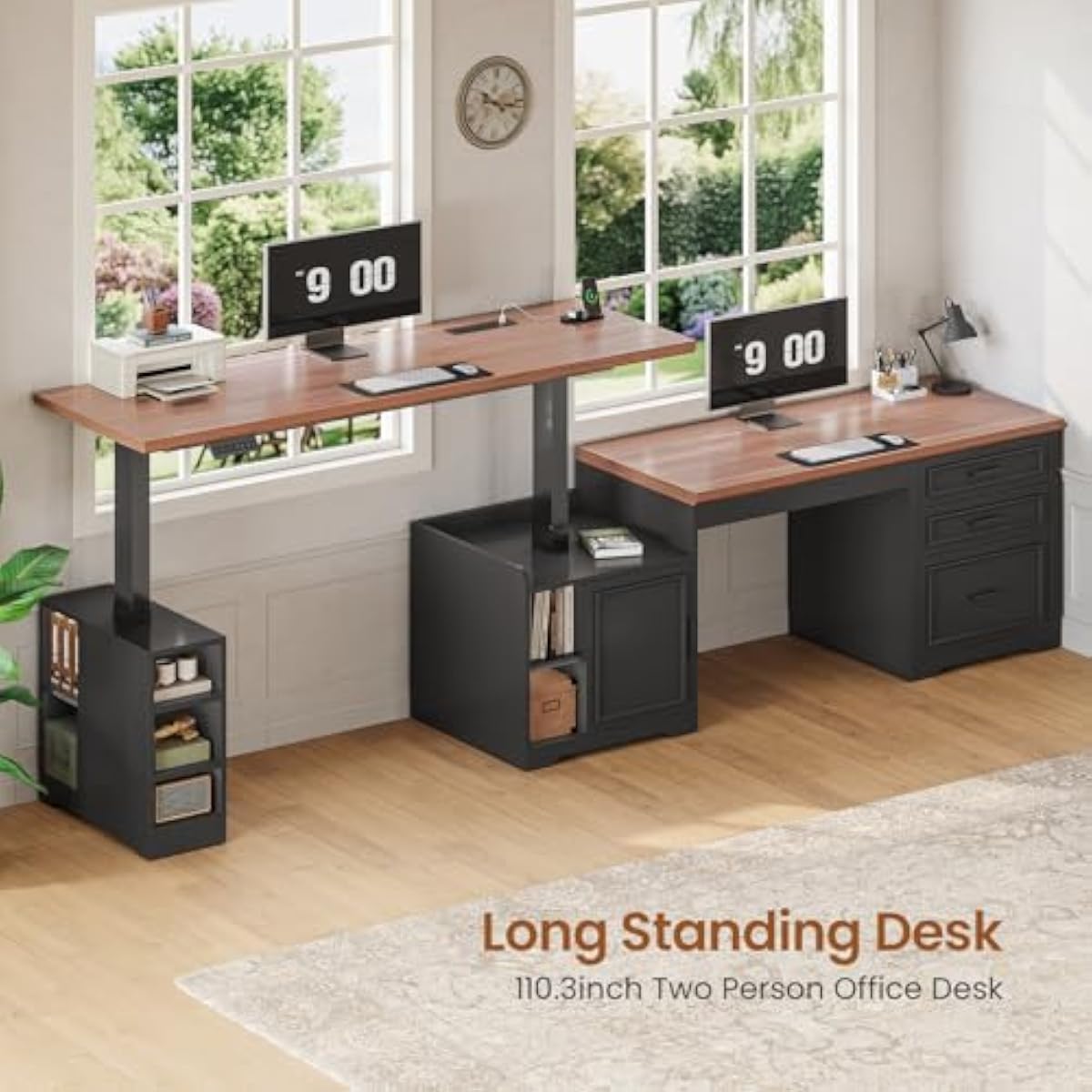 Meja Kerja Elektrik Berbentuk  - Desk Setup L Shaped ulasan dan harga