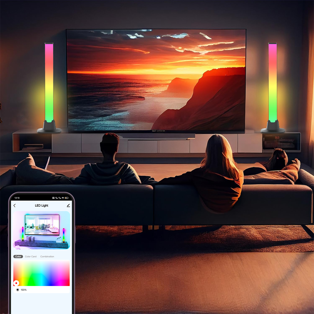 Lampu LED RGB dengan Kontrol W - Desk Setup With Tv ulasan dan harga