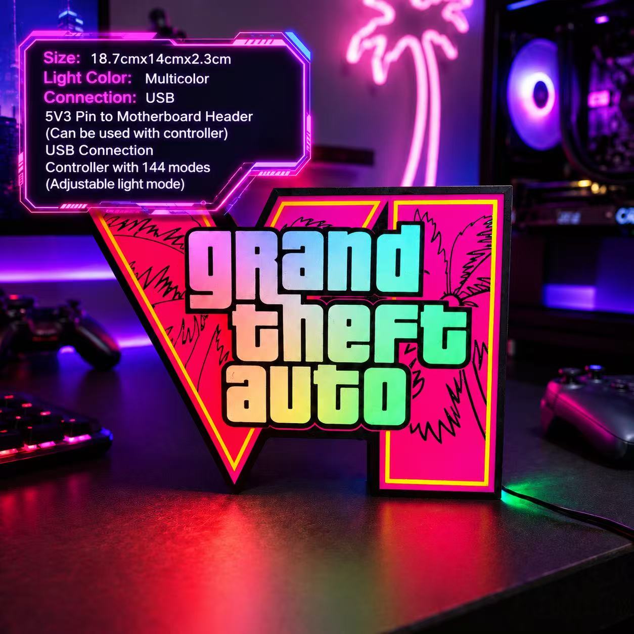 2026 Lampu Ambient GTA 6 Horiz - Desk Setup Lamp ulasan dan harga