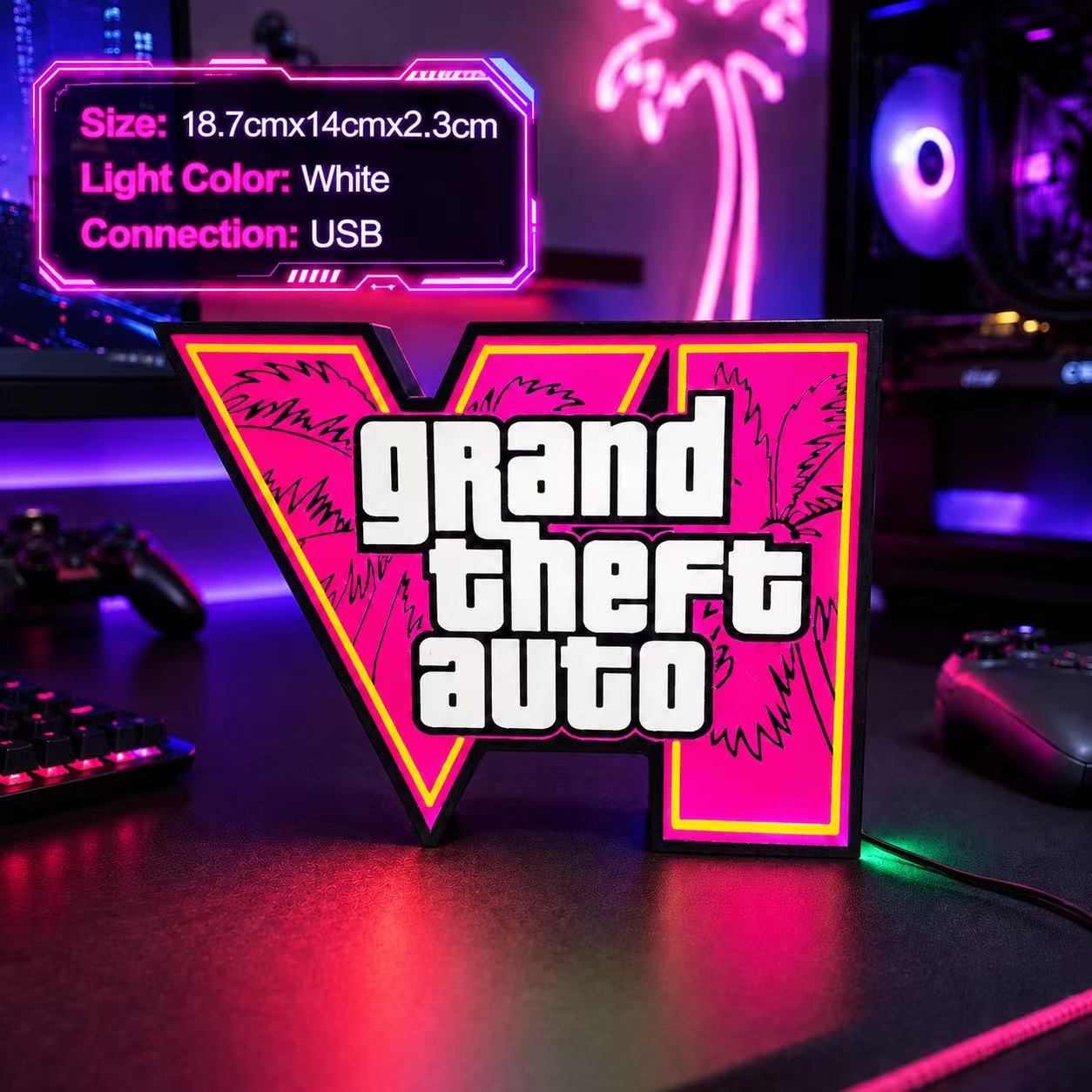 2026 Lampu Ambient GTA 6 Horiz - Desk Setup Lamp ulasan dan harga